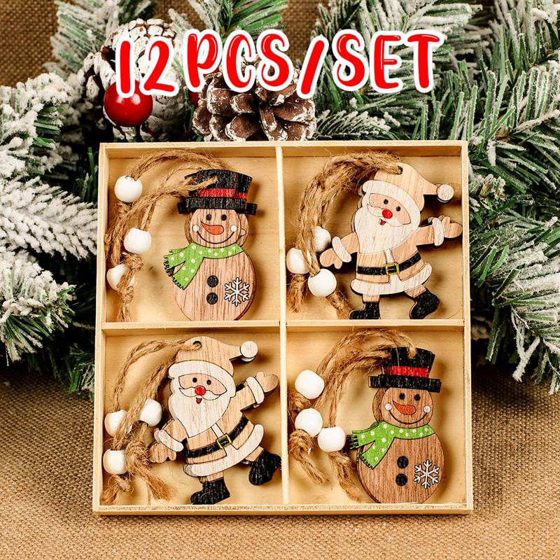 9/12pcs Cristmas Gnomes Wooden Pendants Christmas Decorations For Home Xmas Tree Christmas Ornaments Navidad Decor New Year Gift