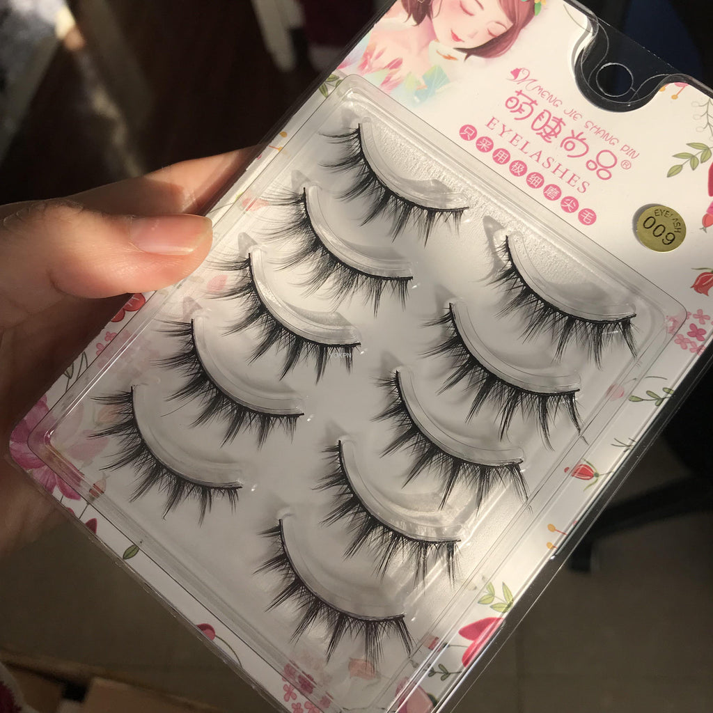 Netred Recommended False Eyelashes Natural Artificial Eyelashes Fairy Hair Cos Little Devil Grafted Fish Tail Segment Eyelashes
