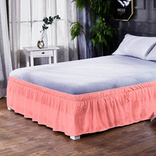 Load image into Gallery viewer, Hotel Queen Size Bed Skirt White Bed Shirt Without Surface Elastic Band Single Queen King Easy On Easy Off Bed skirt Dust Ruffle