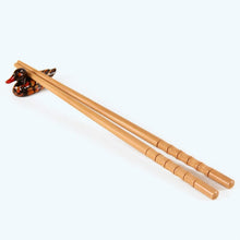 Load image into Gallery viewer, 5 Pairs Handmade Natural Bamboo Wood Chopsticks Healthy Chinese Carbonization Chop Sticks Reusable Sushi Food Stick Tableware