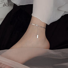 Load image into Gallery viewer, Metiseko 925 Silver Snake Chain Anklet Real Silver Not Allergic Ankle Bracelet on the Leg for Women Summer Beach Holiday Party