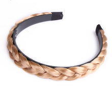 Load image into Gallery viewer, Black Twist Braid Hair Bands for Women Toothed Non-slip Designer Headbands Fashion Adjustable Braids HeadBand Girls Headwear