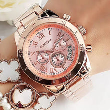 Load image into Gallery viewer, Luxury Rose Gold Women&#39;s Watches Top Brand Quartz Watch for Women Fashion Stainless Steel Ladies Wristatch Reloj Mujer Relogio