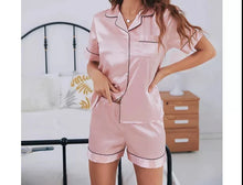 Load image into Gallery viewer, sealbeer A&amp;A Silk Satin Pajama Loungewear Shorts Set