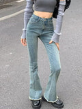 sealbeer Women Pant Woman Jeans High Waist Denim Pants Wide Leg Denim Clothing Blue Jeans Vintage Quality  Fashion Straight Pants