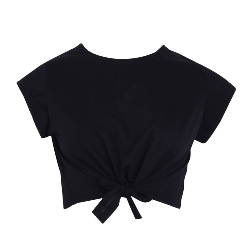 sealbeer A&A Essentials Knotted Tie Front Crop Top
