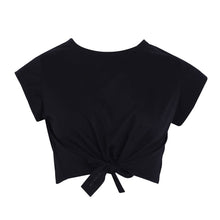 Load image into Gallery viewer, sealbeer A&amp;A Essentials Knotted Tie Front Crop Top
