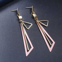 Load image into Gallery viewer, LATS New Fashion Round Dangle Korean Drop Earrings for Women Geometric Round Heart Gold Color Earring Trend Wedding Jewelry