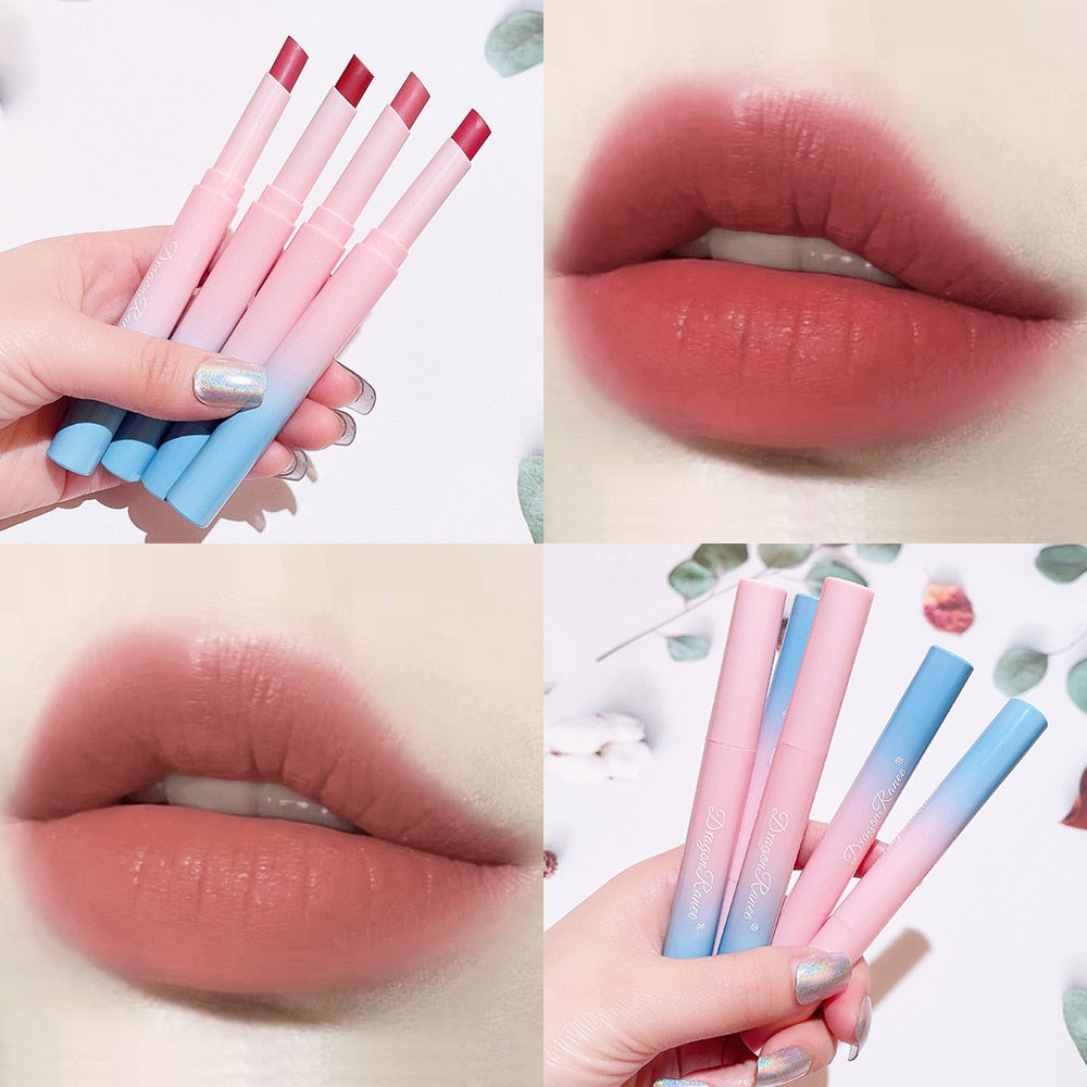4 Colors Makeup Matte Lipstick Gradient Long Lasting Moisturizing Lip Gloss Waterproof Velvet Nude Lipsticks Woman Cosmetics