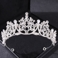 Load image into Gallery viewer, Baroque Crystal Crown Tiara Vintage Rhinestone Women Crowns And Tiaras Diadems Headbands Bridal Wedding Hair Accessories Jewelry