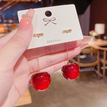 Load image into Gallery viewer, Korean Fashion Transparent Cherry Earrings for Women Summer Cherries Girls Cute Earrings Birthday Party Simple Earring Jewelry