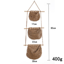 Load image into Gallery viewer, Wall Hanging Vegetable and Fruit Basket Woven Fruit Basket For Kitchen Table Wall Hanging Storage Basket Kitchen Organizer