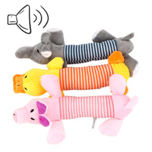 Load image into Gallery viewer, Fit for All Pets Elephant Duck Pig Pet Funny Plush Toys Durability Squeak Chew Sound Dolls Dog Cat Fleece Toys