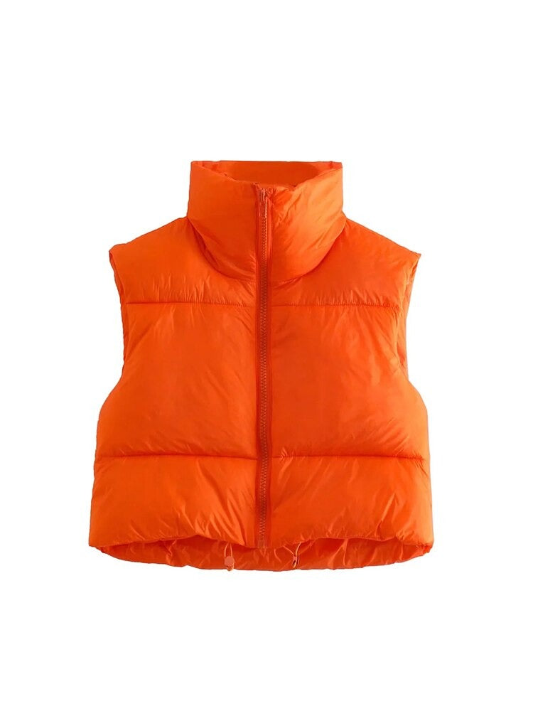 sealbeer A&A High Neck Padded Cropped Gilet