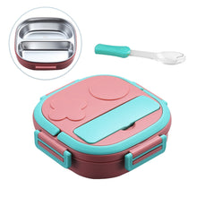 Load image into Gallery viewer, 550ML Kids Baby Bento Stainless Steel Leakproof School Lunch Box Travel Lid Food Storage Anti Slip Portable Outdoor Picnic