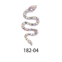 Load image into Gallery viewer, 5/10pcs Large Small Big Flatback Luxury 3d Metal Snake Nail Shape Charms Nail Art Rhinestones Jewelry Decor For Women TJ182