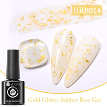 Load image into Gallery viewer, UR SUGAR 7ml Gold Glitter Mineral Gel Nail Polish Soak Off UV LED Gel Nail Platinum Shining Sequin Semi Permanent Manicure