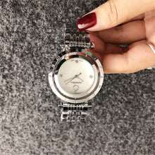 Load image into Gallery viewer, Luxury brand Quartz Wrist Dress Women Watches Silver Bracelet Ladies Watch Stainless Steel Clock Casual pandoraes Watch 18