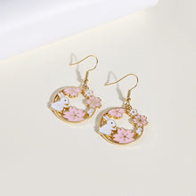 Load image into Gallery viewer, Fashion Cute Cat Earrings for Women Korean Sweet Cartoon Moon Flower Geometric Dangle Earrings Girls Birthday Party Jewelry Gift