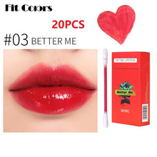 Load image into Gallery viewer, 20/10Pcs/set Cotton Swab Lip Tint Long Lasting Not Easy To Fade Tattoo Lipstick Makeup Cosmetics Cigarette Case Liquid Lip Gloss
