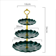 Load image into Gallery viewer, Table Plates Luxury Tableware Wedding Party Candy Dessert Dishes Fruit Bowl Home Cake Display Standing Kitchen Decoration Trays