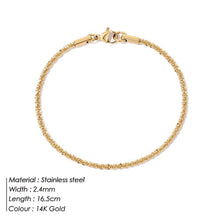 Load image into Gallery viewer, JUJIE 0.9MM/1.5MM/2.0MM Stainless Steel Round Snake Chain Bracelet For Women Gold Color Bracelets Jewelry Wholesale/Dropshipping