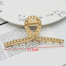Load image into Gallery viewer, 2022 New Silver Butterfly Geometric Large Metal Hair Claw Clips Crab Women Fashion Alloy Gold Silver Hairpin Hair Accessories