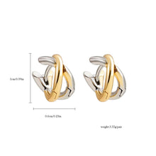 Load image into Gallery viewer, sealbeer A&amp;A Gold Plated Silver/ Gold Metal Criss-cross Earrings