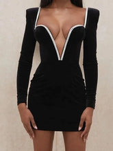 Load image into Gallery viewer, sealbeer A&amp;A Luxe Crystal Night Mini Bodycon Dress