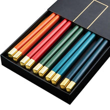 Load image into Gallery viewer, 5Pairs High Quality Japanese Non-Slip Chopsticks Korean Home Hotel Restaurant Portable Healthy Food Stick For Sushi Chopsticks