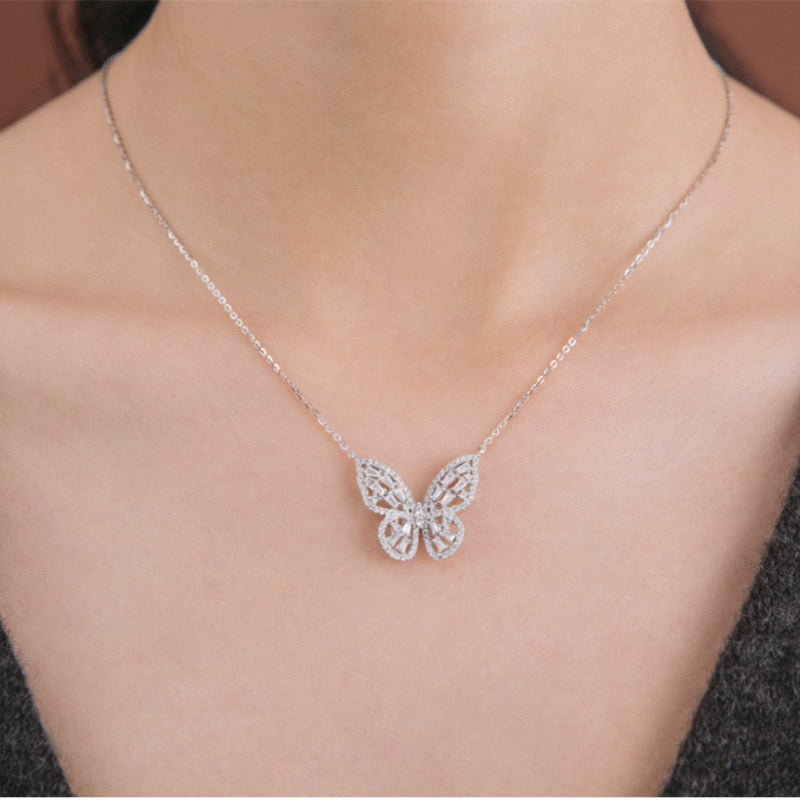 Luxury Butterfly Necklace Kpop Necklaces for Women Korean Vintage Fashion Collares Cadena Chains Morocco Kpop Jewelry Choke 2022