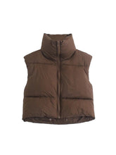 Load image into Gallery viewer, sealbeer A&amp;A High Neck Padded Cropped Gilet