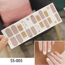 Load image into Gallery viewer, Korean Style Glitter/Floral Nail Art Stickers Nail Wraps Manicure DIY Nail Polish Strips Women Mnicure Decor Sticker de UNhas