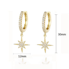 Load image into Gallery viewer, New Fashion Simple Stars Drop Earrings For Women Gold Color Retro Dangle Hoop Earrings Trendy Jewelry kolczyki wiszace