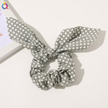 Load image into Gallery viewer, Fashion Print Hair Scrunchie Bowknot Hair Rope for Women Girls Ponytail Holder Hair Ties Elastic Hair Bands Hair Accessories