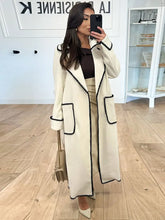 Load image into Gallery viewer, sealbeer A&amp;A Quilted Stitch Trench Overcoat
