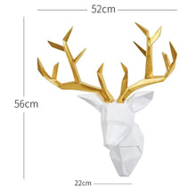 Load image into Gallery viewer, Large Size Wall Hanging 3D Animal Decoration,Home Living Room Bedroom Office Wall Decor,Deer Head Statue,Stag Head Sculpture