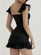 Load image into Gallery viewer, sealbeer A&amp;A Satin Corset Detail Bodycon Mini Dress
