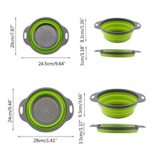 Load image into Gallery viewer, Retractable Silicone Dishwashing Drain Basket Four Colors Optional Round Size Folding Silicone Washing Basket Fruit Basket