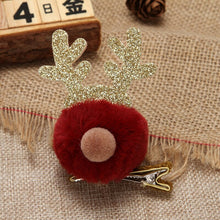 Load image into Gallery viewer, 1/2pcs Cute Deer Ear Hairpins Christmas Barrettes Hair Decorationd Beautiful Deer Antlers Hair Clips Hair Accessories Girls Gift