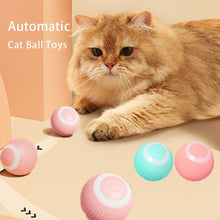 Load image into Gallery viewer, Automatic Smart Cat Toys Ball Interactive Catnip USB Rechargeable Self Rotating Colorful Led Feather Bells Toys for Cats Kitten