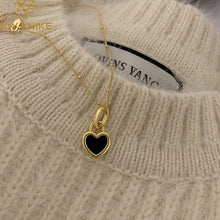 Load image into Gallery viewer, XIYANIKE Vintage Double Sided Heart Pendant Necklace For Women Girl Clavicle Chain Choker New Fashion Trendy Jewelry Gift Party