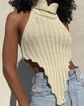 Load image into Gallery viewer, sealbeer A&amp;A Knitted High Neck Cropped Top