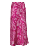 sealbeer A&A Elegant Midi Satin Print High Waist Skirt