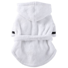 Load image into Gallery viewer, Pet Dog Towel Pajama with Hood Thickened Luxury Soft Cotton Hooded Bathrobe Quick Drying and Super Absorbent Dog Bath Towel