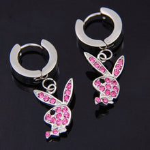 Load image into Gallery viewer, New Fashion Cute Rabbit Stainless Steel Earrings for Women Luxury Creative Design Jewelry Inlay Rhinestones All-match Earrings