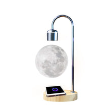 Load image into Gallery viewer, Levitating Moon Magnetic Levitation Lamp LED Night Lights for Bedrooms Decor with Wireless Charging Base Wood Novelty Items