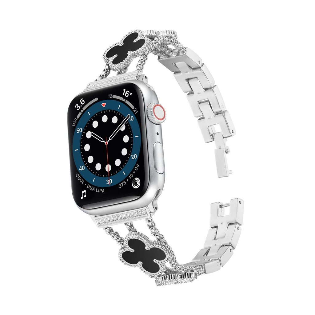 Metal Strap For Apple watch 7 41mm 45mm 6 5 4 SE 44mm 40mm Women Metal Diamond stainless steel wristband For iWatch 3 42mm 38mm