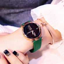 Load image into Gallery viewer, 2022 Brand Women Watches Fashion Square Ladies Quartz Watch Bracelet Set Green Dial Simple Rose Gold Mesh Luxury Women Watches
