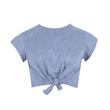 Load image into Gallery viewer, sealbeer A&amp;A Essentials Knotted Tie Front Crop Top